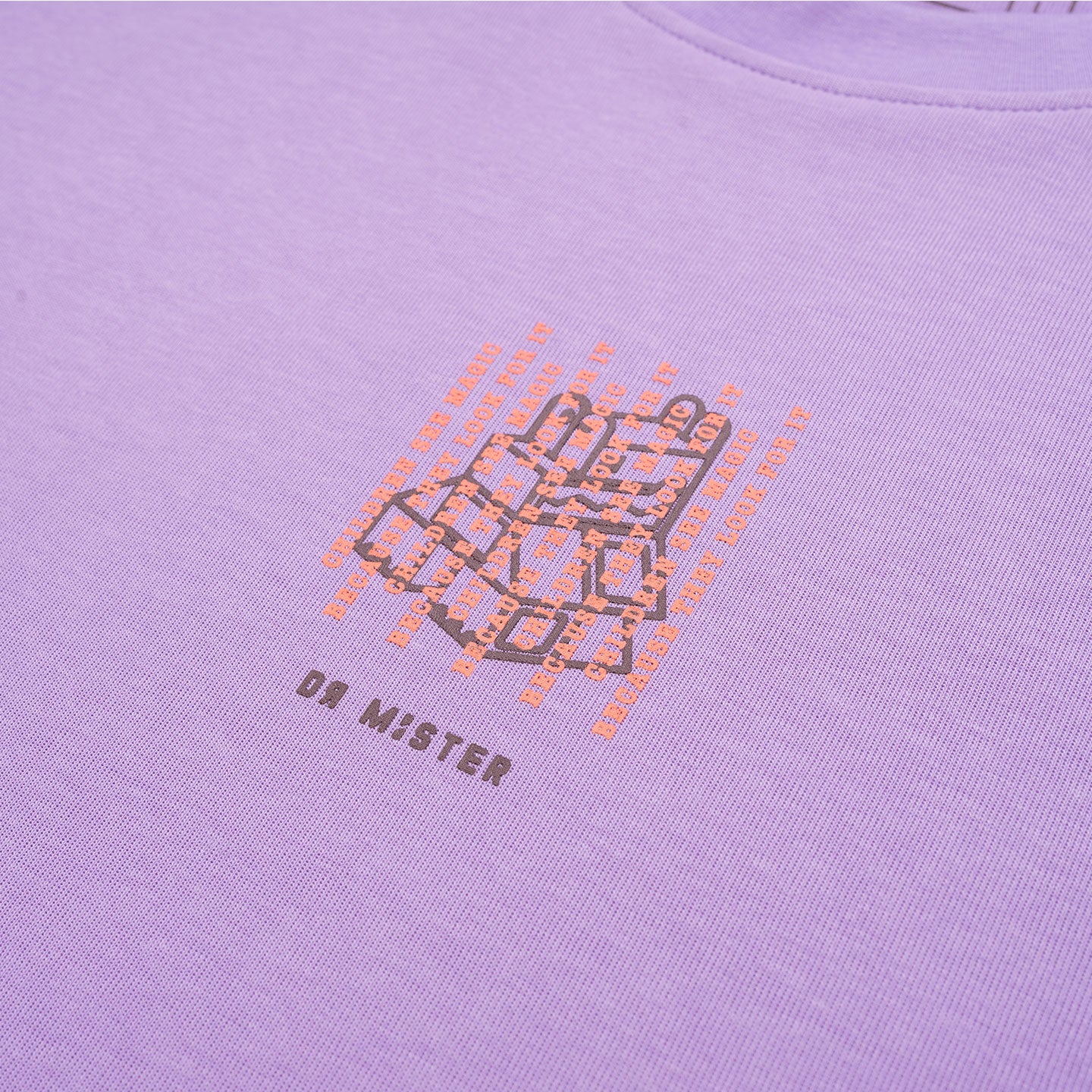 Wooden Dino Broad Tee - Lavender Purple