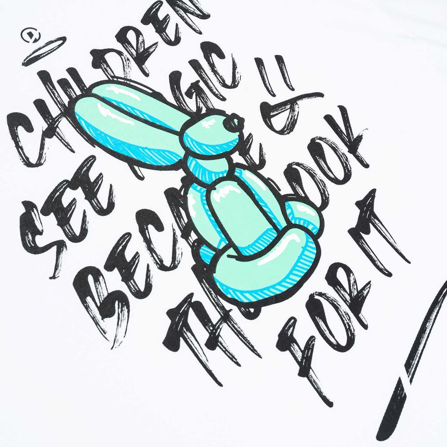 Balloon Bunny Oversized Tee - White