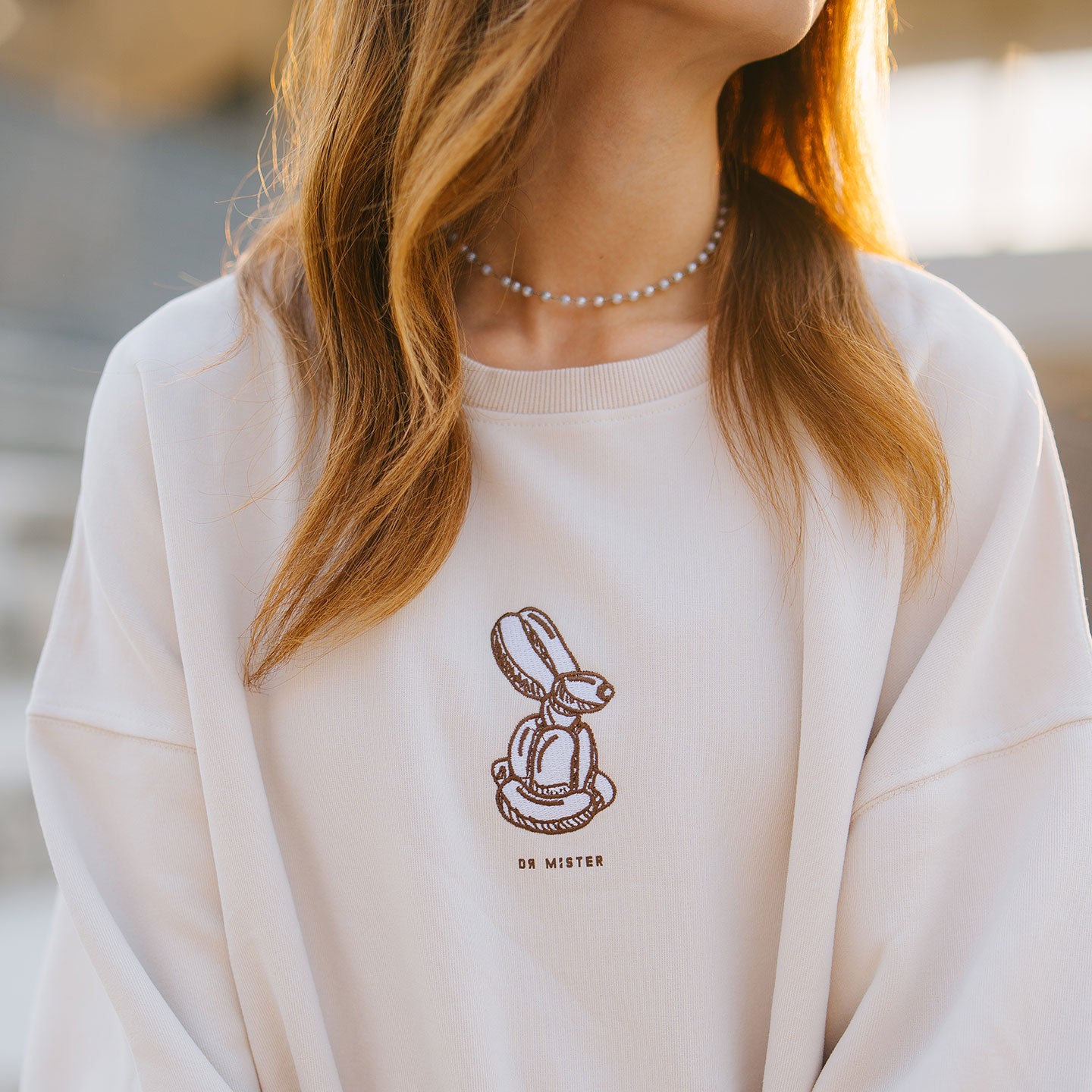 Bunny Sweatshirt -  Ivory