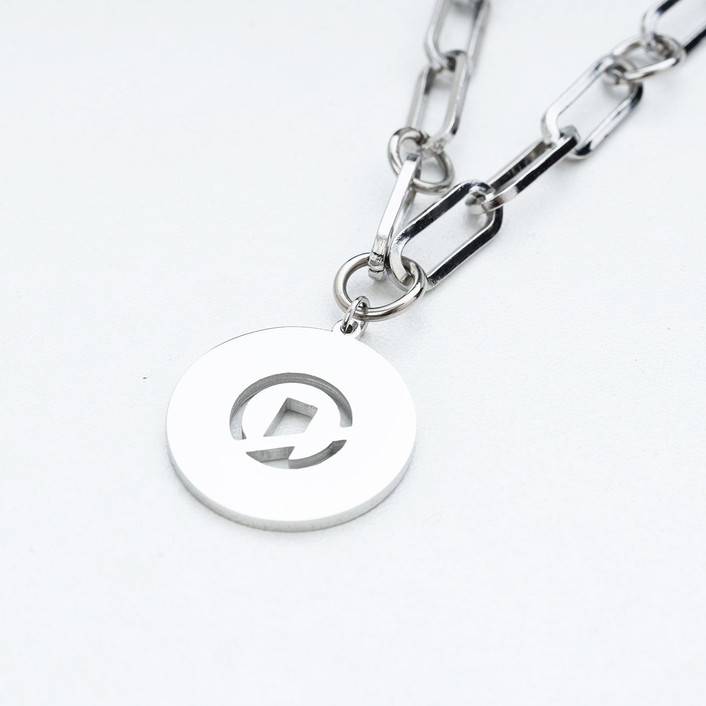 Duo Hybrid Pendant Necklace - Silver