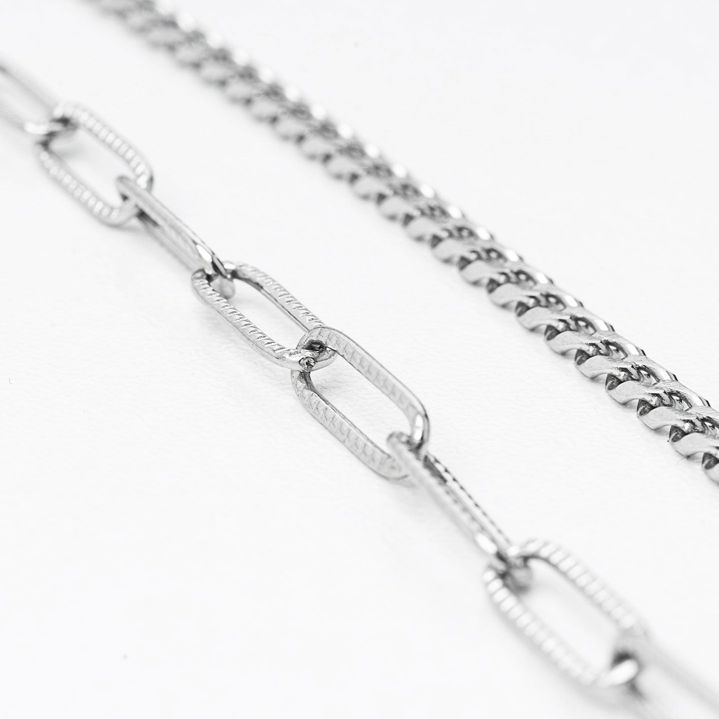 Duo Miniature Pendant Necklace - Silver