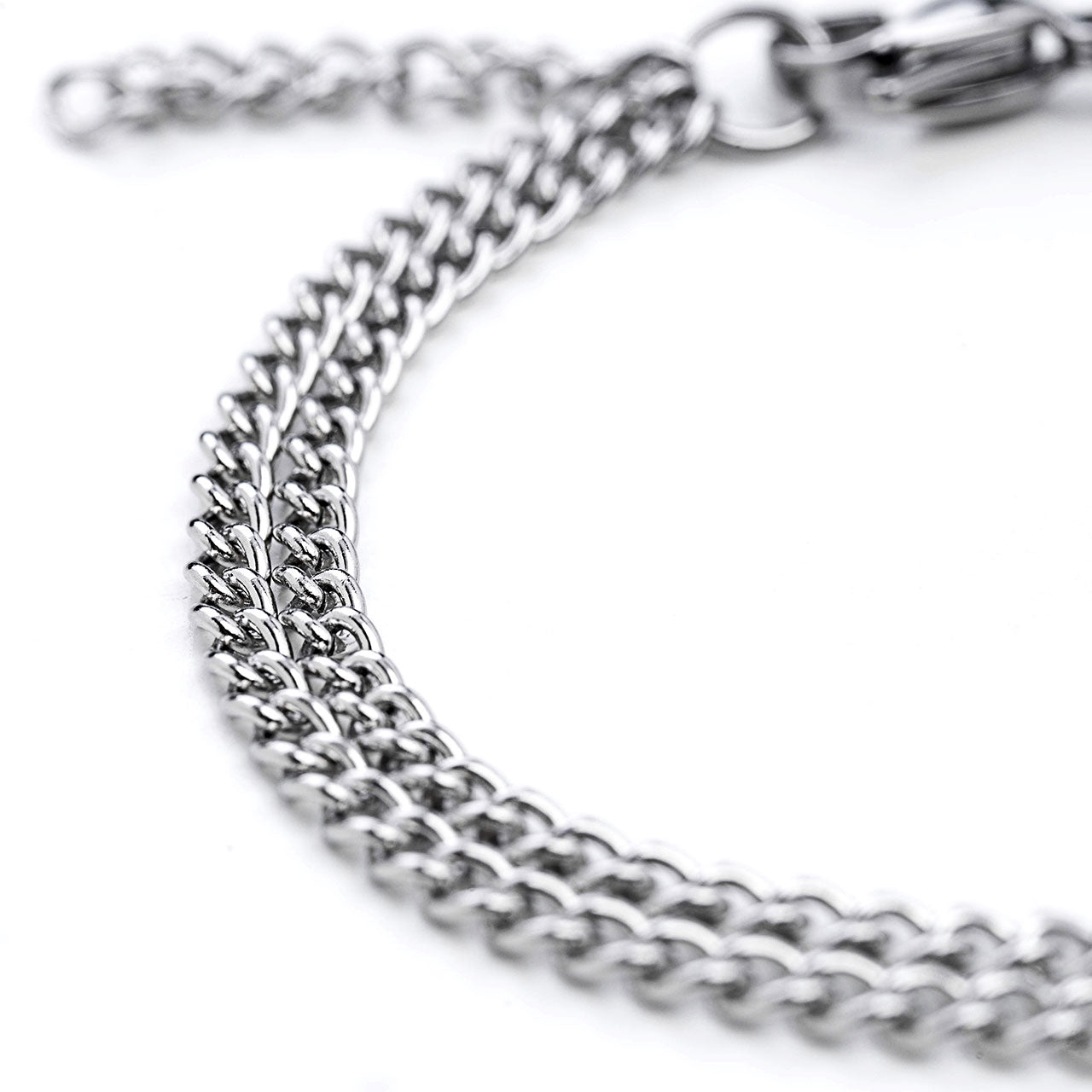 Hybrid Double Chain Bracelet - Silver