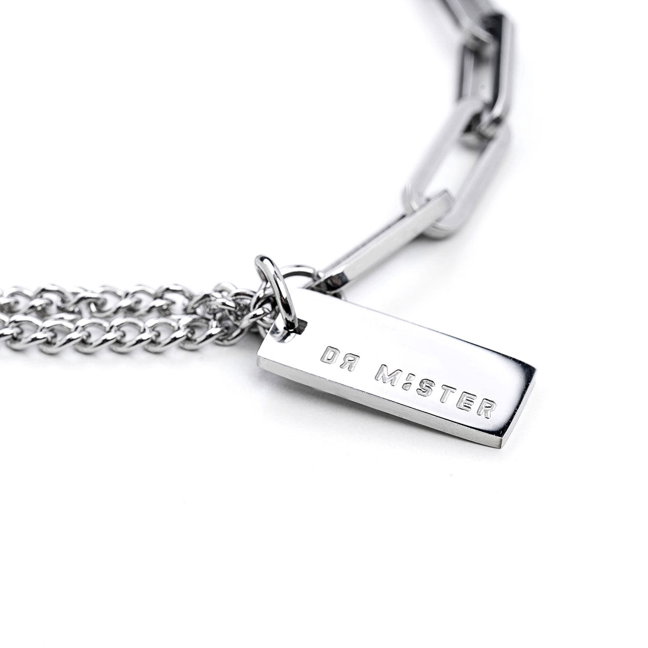 Hybrid Double Chain Bracelet - Silver