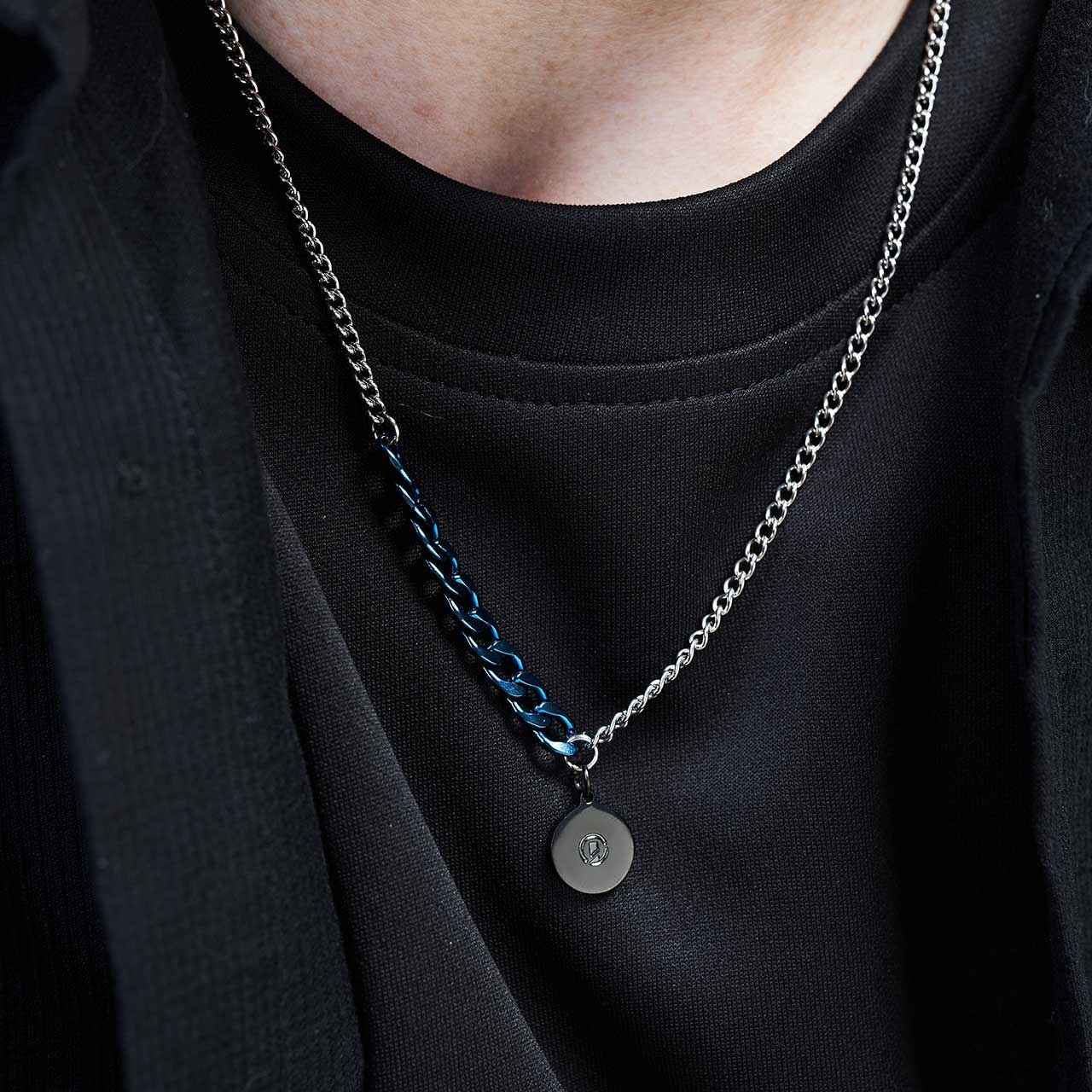 Miniature Tint Pendant Necklace - Blue