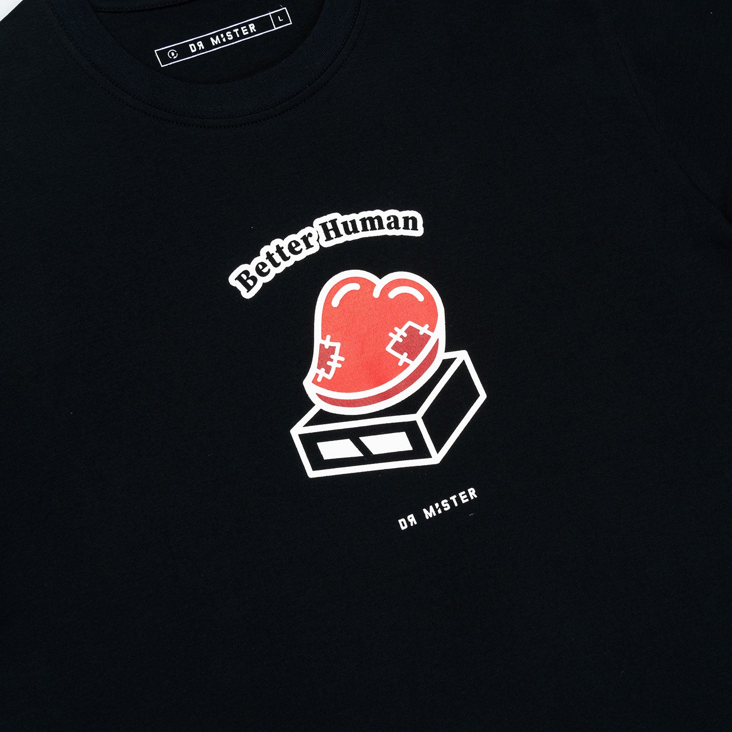 Patched Heart Tee - Black