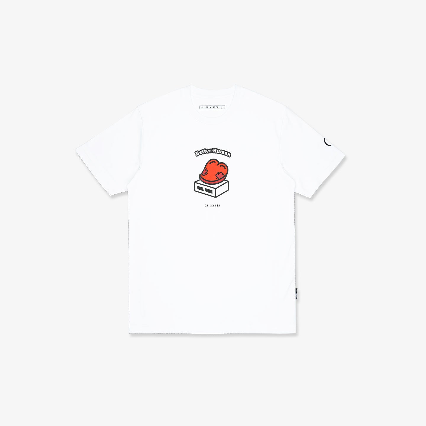 Patched Heart Tee - White